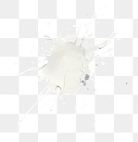 PNG  Abstract white paint splatter