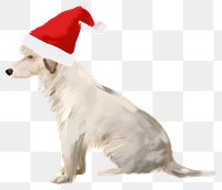 Dog wearing a christmas hat mammal animal pet. 