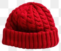 PNG Knitted winter cap sweater beanie red. 