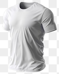 PNG White t-shirt mockup apparel undershirt clothing.