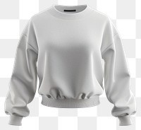 PNG White sweater mockup apparel sweatshirt clothing.