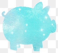 PNG Blue Piggy bank icon shape pig white background.