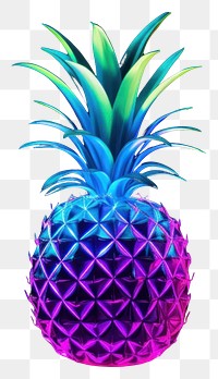 PNG Neon pineapple light plant fruit.