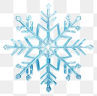 PNG Intricate blue glass snowflake