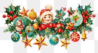 PNG Christmas garland toy christmas accessories accessory.