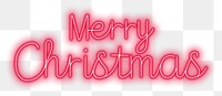 PNG Festive neon Merry Christmas sign