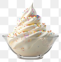 PNG Creamy frozen yogurt with sprinkles