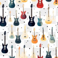 PNG Guitar backgrounds pattern arrangement. 