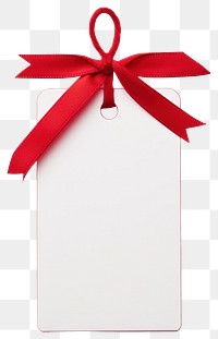 Gift tag ribbon red  