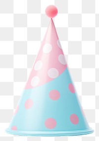 PNG Colorful polka dot party hat