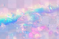 Iridescent gem-like abstract png overlay effect, transparent background