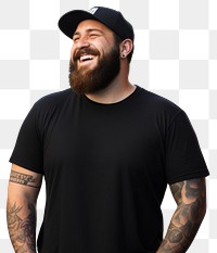 PNG Plus size latino man photography laughing portrait. 