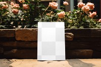 Elegant garden-themed blank  png mockup, transparent design