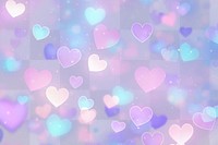 Colorful heart bokeh png overlay effect, transparent background