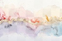 Abstract watercolor gold accents png paint texture overlay, transparent background