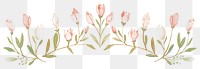 PNG Crowns with flowers as divider watercolor graphics pattern blossom.