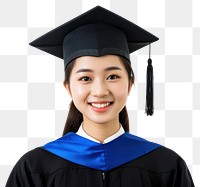 Happy chinese woman graduation student university.