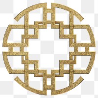 PNG Frame glitter Chinese Ancient style shaped symbol cross.