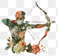 PNG Flower Collage Sagittarius Zodiac archer weaponry archery.