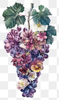 PNG Flower Collage Grapes grapes flower produce.