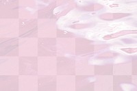 Pink abstract  texture png water overlay effect, transparent background