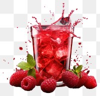 PNG Berry soda 3d animation realistic raspberry cocktail fruit. 