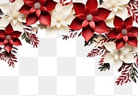 PNG  Christmas flower floral border backgrounds pattern petal.