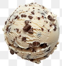 PNG Chocolate chip ice cream ball dessert creme food.