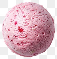 PNG Strawberry ice cream ball dessert creme food.