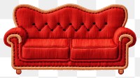 PNG Sofa furniture chair red.