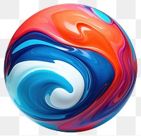 PNG Fluid round abstract shape sphere ball white background. 