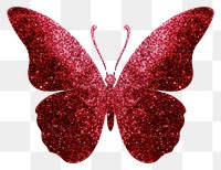 PNG Red butterfly icon glitter animal petal.