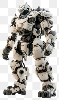 Combat robot white toy astronaut.