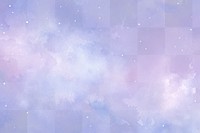 Dreamy watercolor galaxy  png paint texture overlay, transparent background