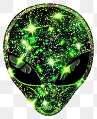 PNG Glitter green alien face accessories accessory gemstone.