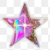 Glitter happy star flat sticker symbol cross star symbol.