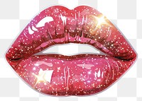 PNG Glitter lip cosmetics lipstick ketchup.