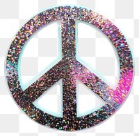 PNG Glitter peace sign sticker accessories accessory symbol.