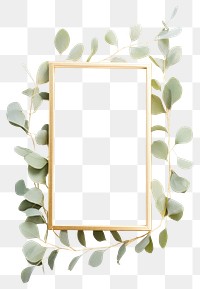 PNG  Rectangle plant frame white background.