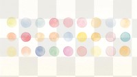 PNG Big rainbow dots as line watercolour illustration backgrounds pattern white background.