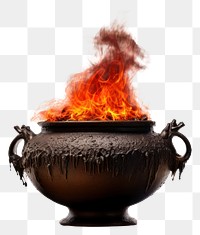 PNG Cauldron fire white background fireplace. 