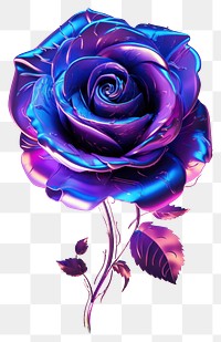 PNG Neon rose violet flower nature.