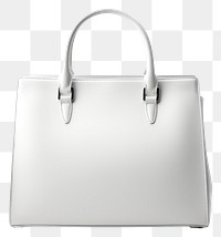 PNG White leather handbag purse accessories briefcase. 