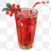 Winter sweet drink strawberry beverage cocktail.