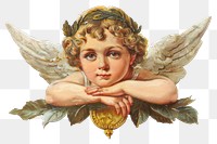 PNG  Vintage angelic cherub illustration