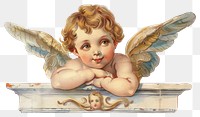 PNG  Vintage cherub angel illustration