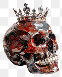 PNG  Crowned skull artistic background