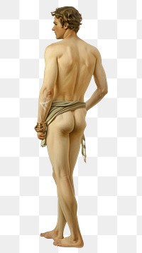 PNG  Classical male nude painting