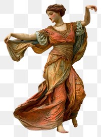 PNG  Elegant classical dancing woman illustration