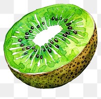 PNG  Vibrant watercolor kiwi illustration